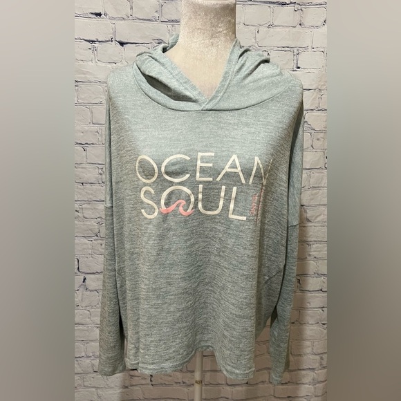 Ocean Soul Long Beach Island Pullover Long Sleeve Hoodie Shirt Size XL - Picture 3 of 9